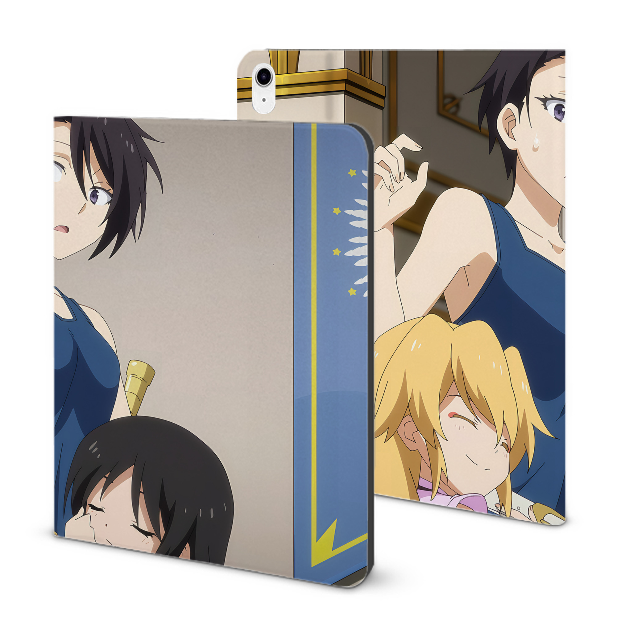 （画像用） 転スラ Regarding Reincarnated to Slime IPad ケース ブック型 PUレザー TPU 耐衝撃 軽量 薄型 ペン収納なし 全面保護 IPad 各モデル対応